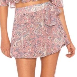 Revolve/ Show Me Your Mumu Great Wrap Blushing Paisley Wrap Skort